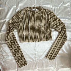 Peppermayo Sheer Mesh Long Sleeve Top sz. US 8